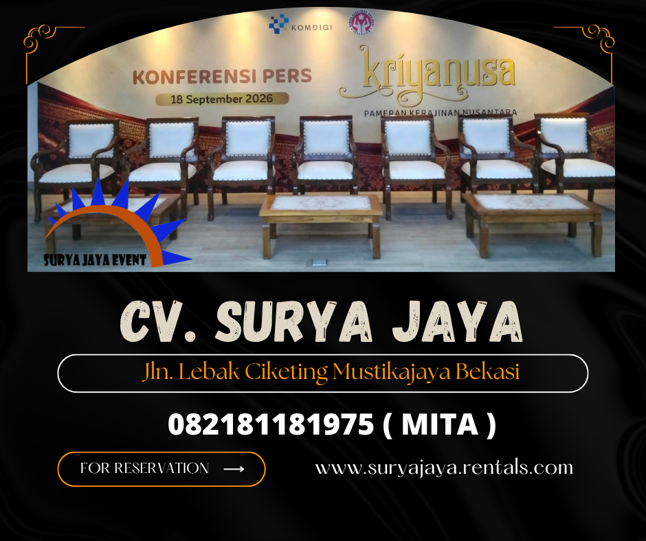 GUDANG SEWA KURSI VIP KAYU COKELAT DI JAKARTA 082181181975