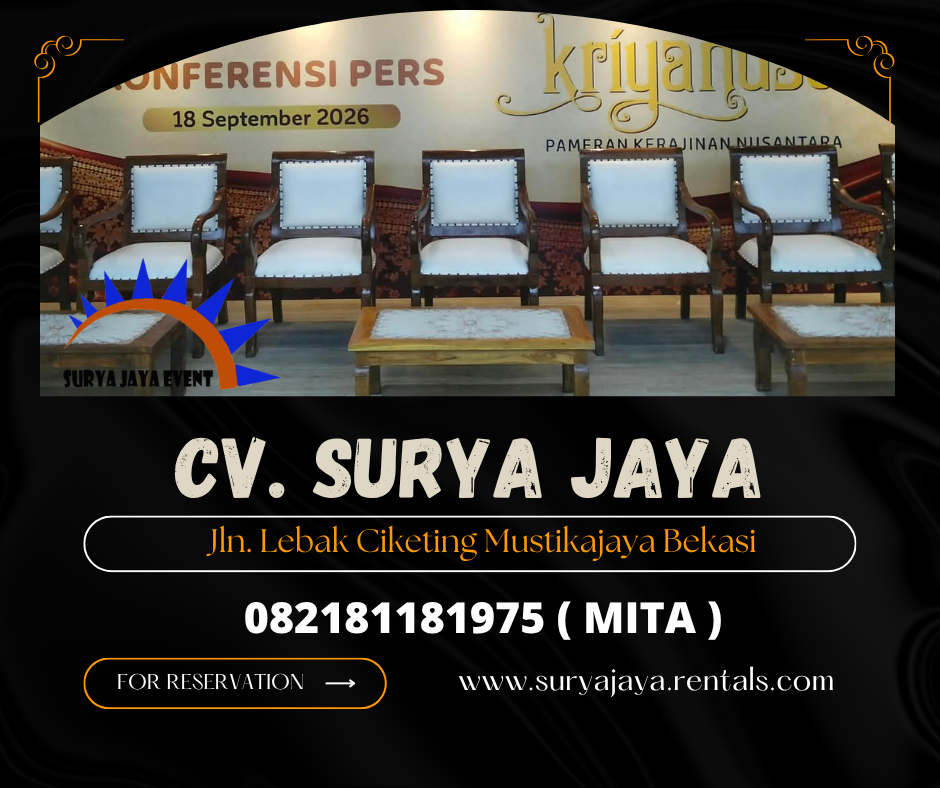 GUDANG SEWA KURSI VIP KAYU COKELAT DI JAKARTA 082181181975