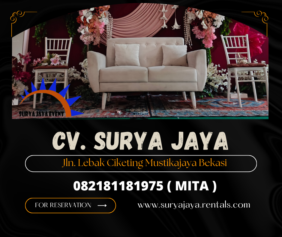 Sewa Sofa Minimalis Kaki Kayu Type Double Seater Jakarta
