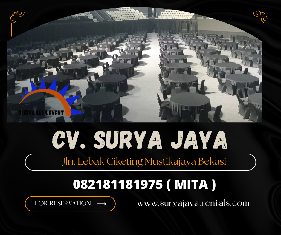 Sewa Meja Bundar Dan Kursi Event Tenis Indoor Senayan