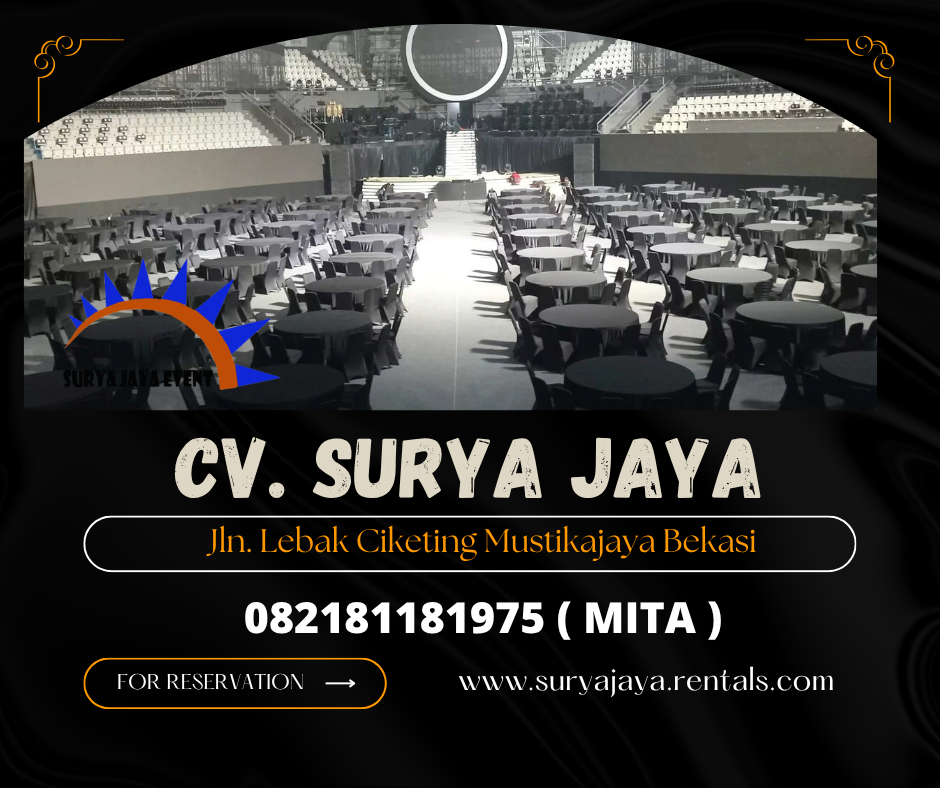 Sewa Meja Bundar Dan Kursi Event Tenis Indoor Senayan