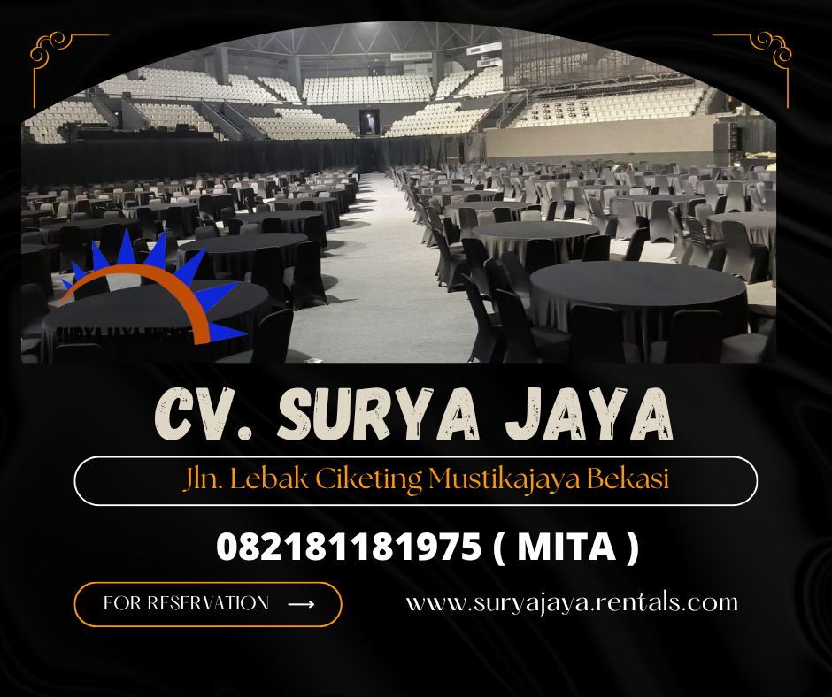Sewa Meja Bundar,Kursi Cover Hitam Bogor (082181181975)