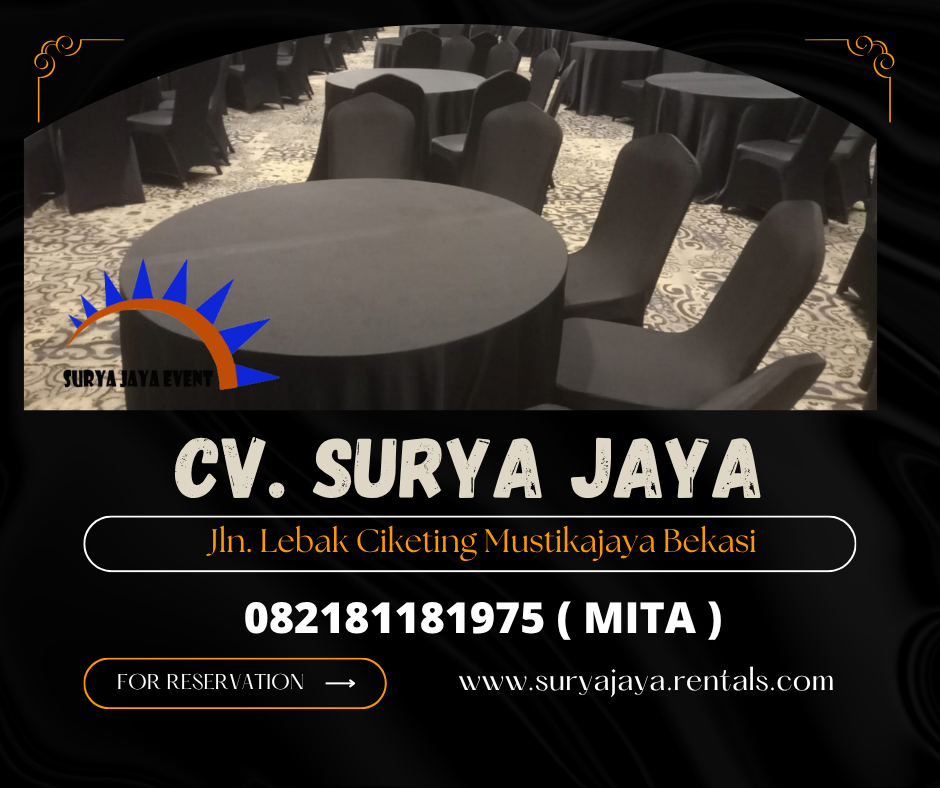 Sewa Round Table Taplak Tebar Hitam Jakarta (082181181975)