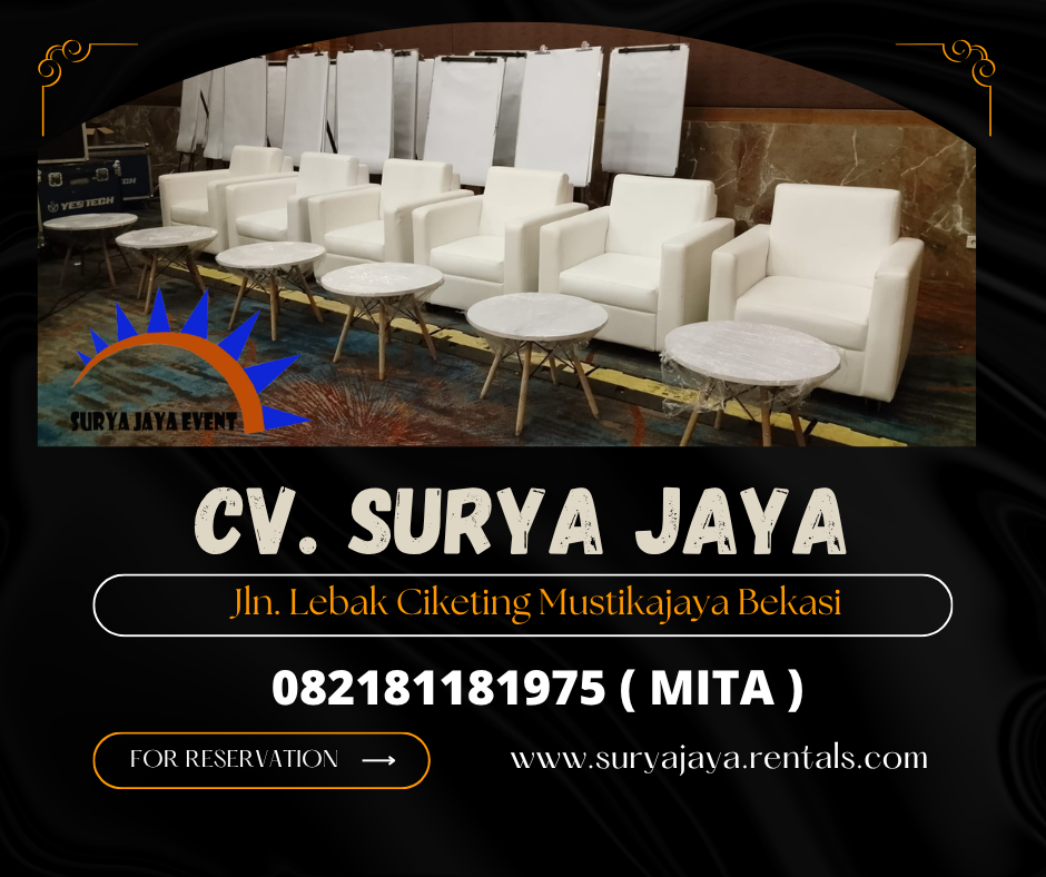 Rental Sofa Kotak,Meja Dirmy Putih Jakarta (082181181975)