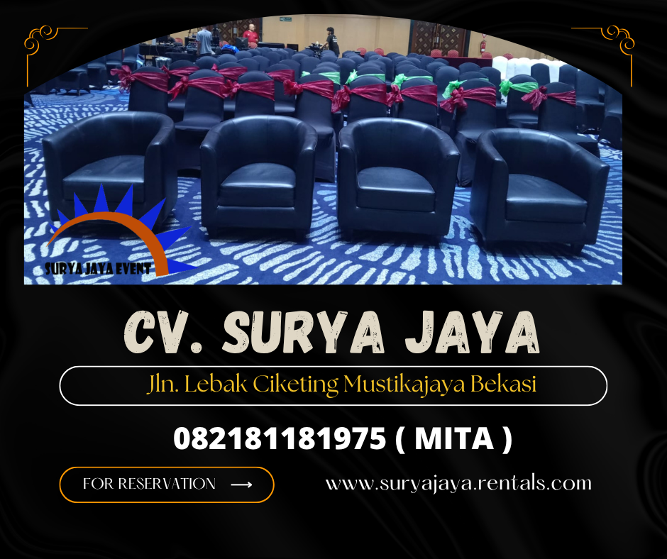 Rental Sofa Oval Warna Hitam Jakarta (082181181975)