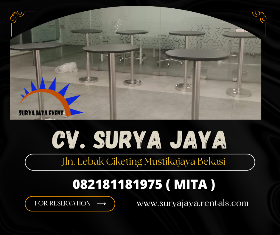 Rental Kursi Dan Meja Barstool Hitam Jakarta (082181181975)