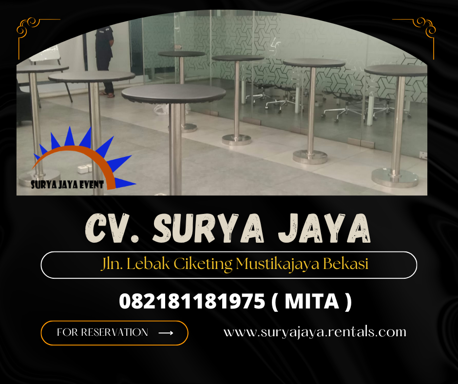 Rental Kursi Dan Meja Barstool Hitam Jakarta (082181181975)